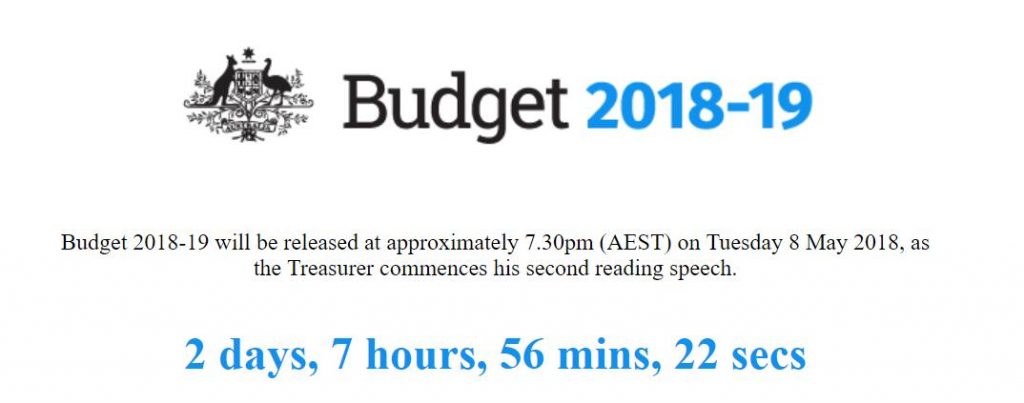 2018-2019澳洲预算budget