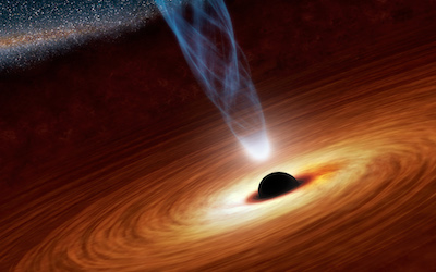PTE听力口语练习素材：科学60秒 — Giant Black Hole Spins at Half Light-Speed