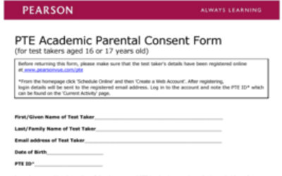 PTE parental consent form
